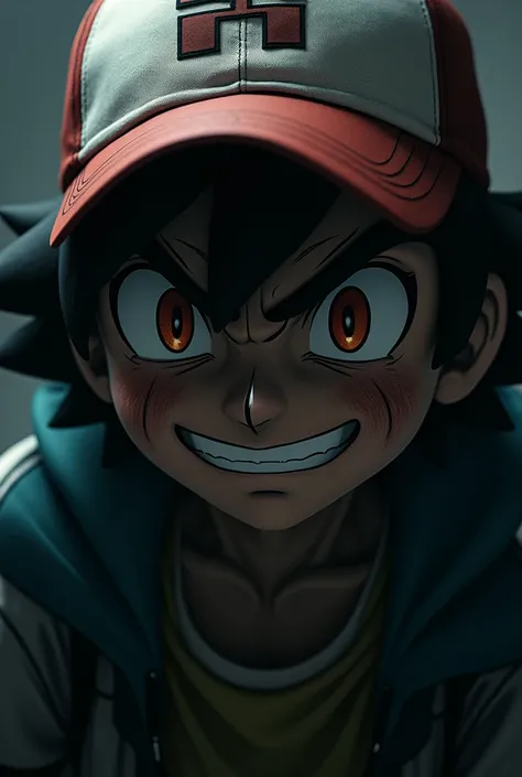 (ultra detailed), Ash Ketchum、Evil Face