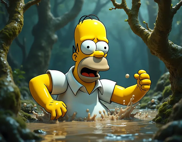 All we need is one image of Homer stuck in a swamp