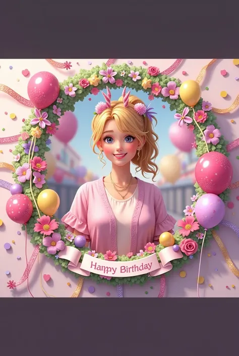 happy birthday、Jocelyn, Congratulatory message、Background decoration