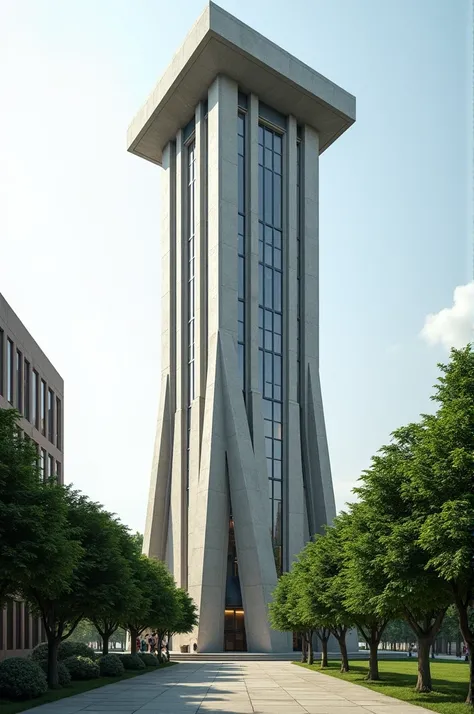 A building in the shape of a mortarboard 