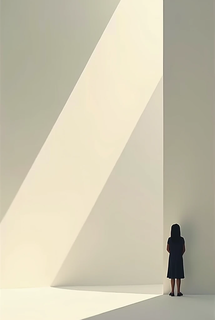 Surreal minimalist shadows，Flat illustration, Luo Erchun，