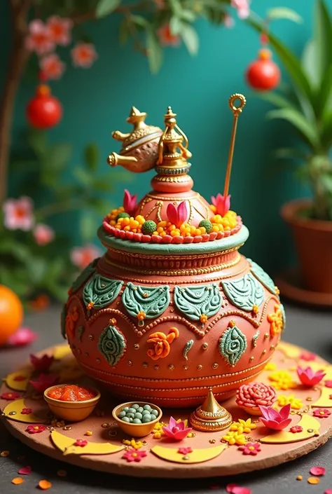 Janmashtami matki wala cake 
