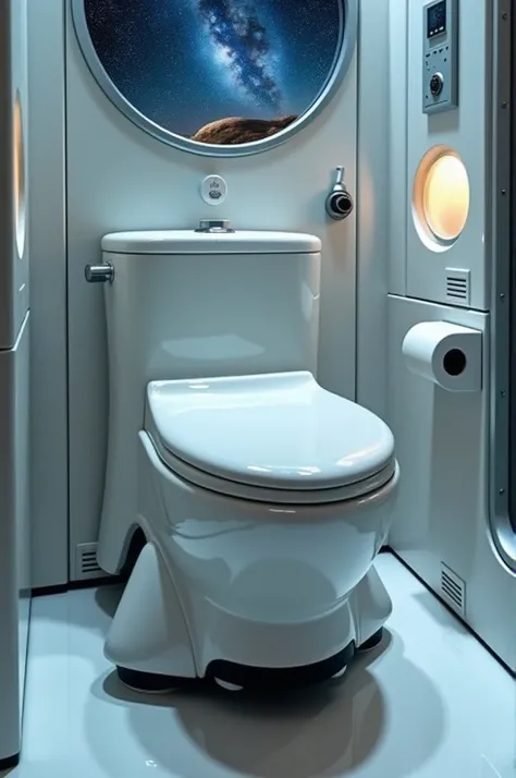 Space shuttle shaped commode
