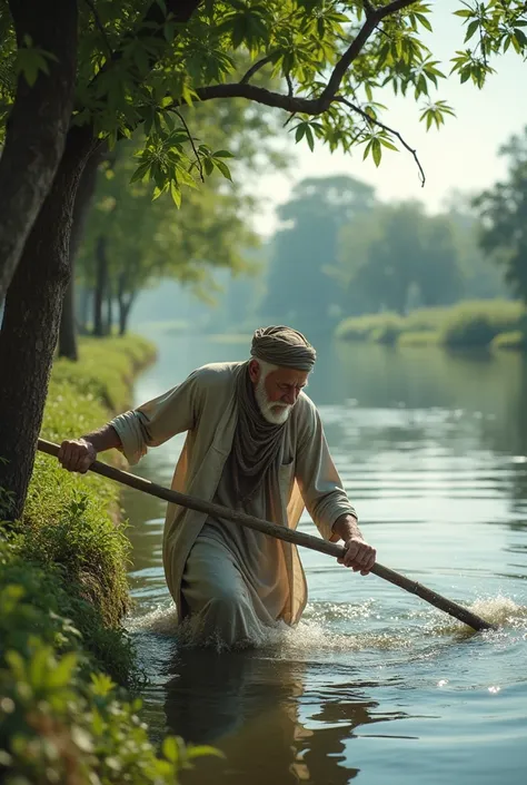 An Islamic boy, 65 years  fell into the river while cutting a kathuria tree