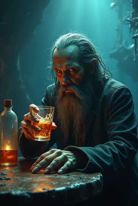 Davy Jones drinking whiskey