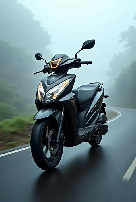   Honda Activa4g full upgrade body on the road in fog 