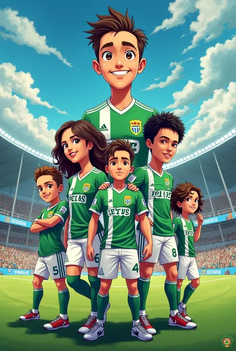 Image of Betis players in anime