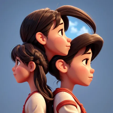 Side profile of a cartoon ifugao girl