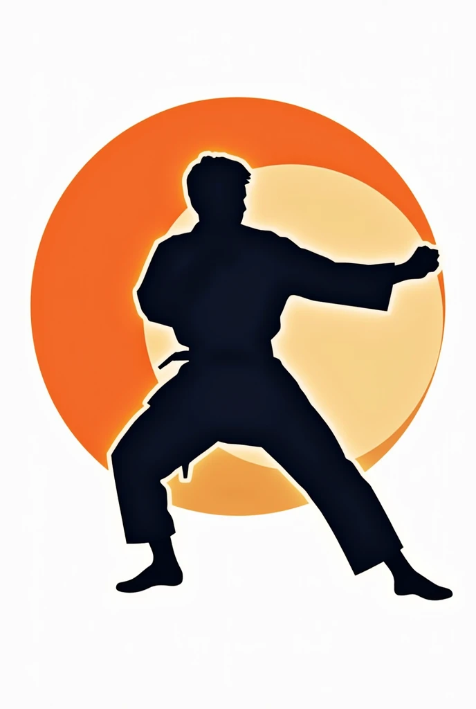 Create a logo like taekwondo and karate combined together give name as BNMIT self defence club in circle