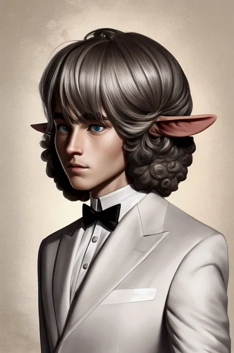 Male Half human half sheep bunssius suits with bland hair