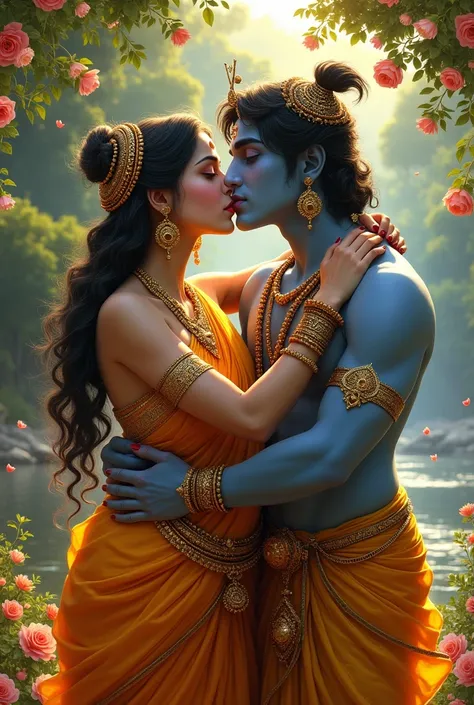 Radhey Krishna kiss image 