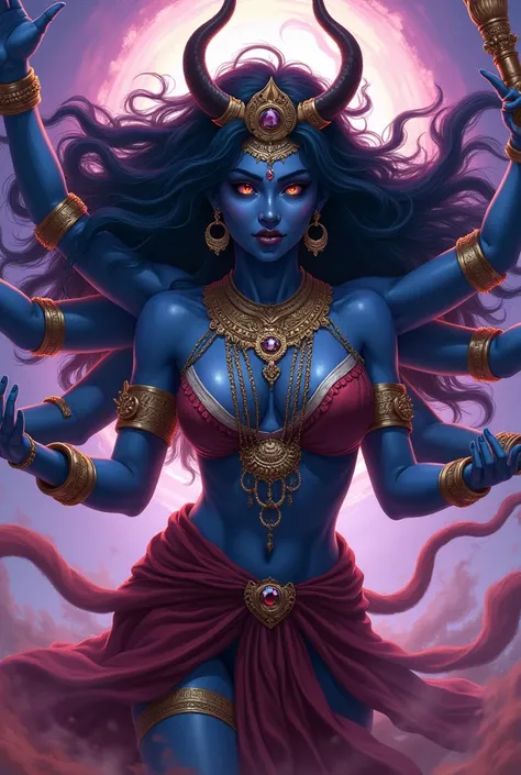 Goddess Kali in anime version 
