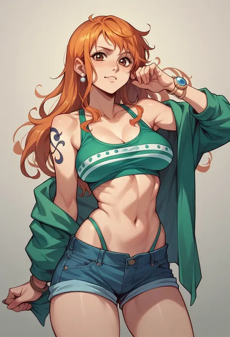 nami character in animation, for realistic