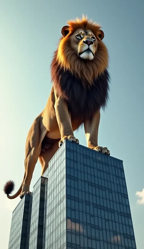 The lion on top of Burj Khalifa