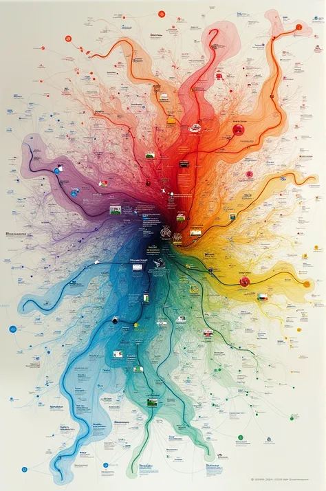 color coded map of the networks of power relation)(economic, cultural, and kinship ties) in a particular relationship (Hamtic) 