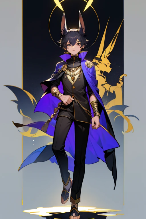 Anubis Boy  full body, 1boy