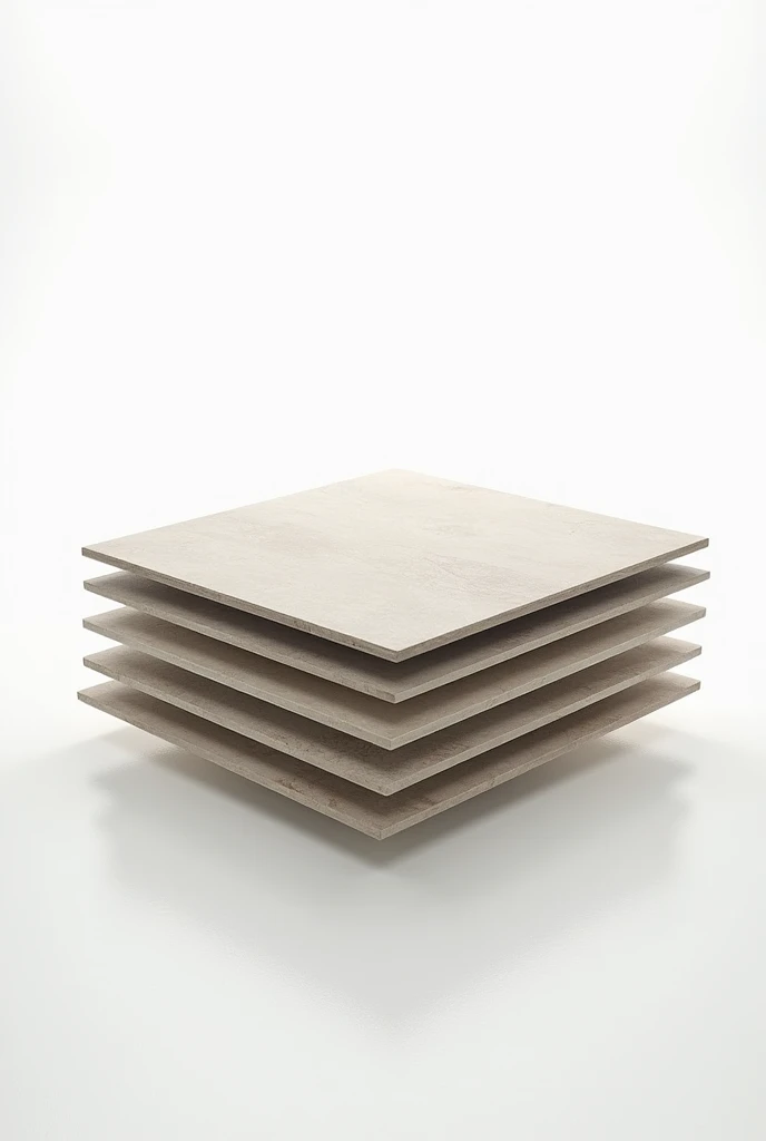 Stack of 6 big stylish floor tiles with white background