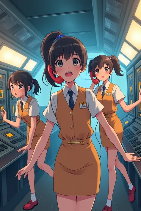 Telephone operators、In anime style