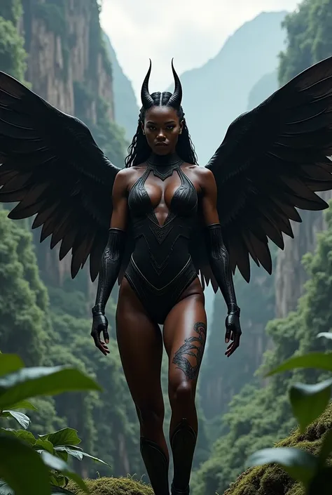 a woman in a black outfit and a tiger, muscular warrior women, the smooth black lioness, queen of the jungle, wakanda, epic 3 d oshun, Fundo wakanda, woman strong, skin black!!!, dark skin female goddess of love, black panther, Warrior Woman, amazon warrio...