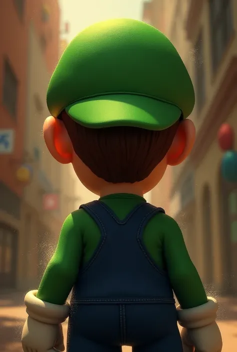 luigi closer FROM BACK  
