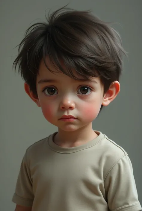 Sad pose realistic boy picture age 1