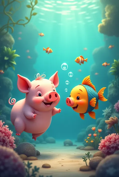 Pig and fish