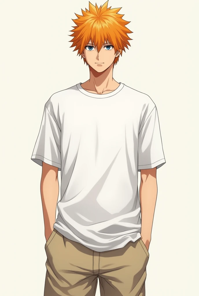 ichigo kurosaki outfits casual white t-shirt with short shorts