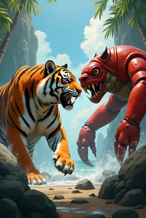 Tiger vs Crab