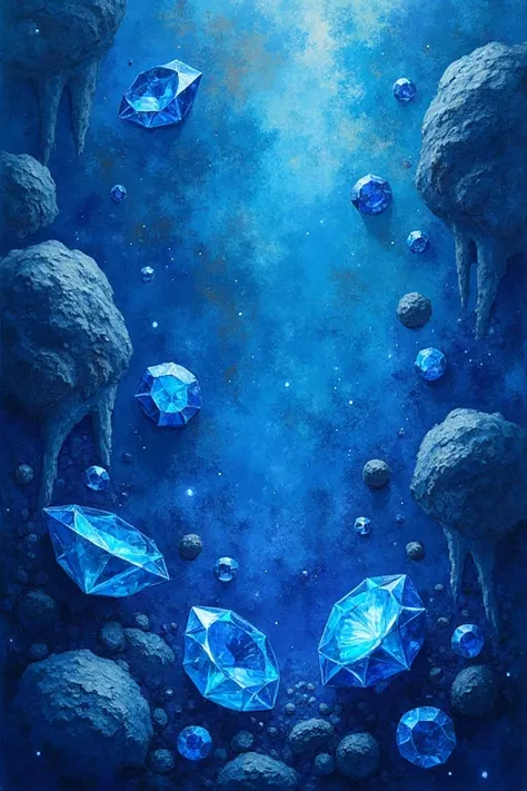 abstract gem texture background, blue hue