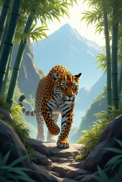 leopard, Baekdu Mountain, enlargement, In the mountains, bamboo