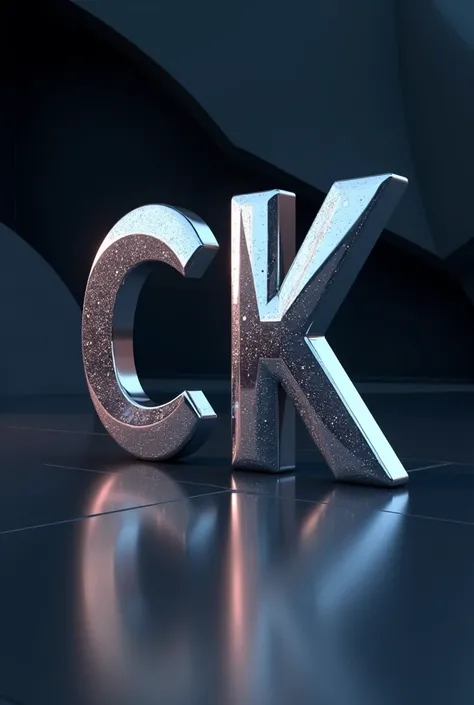 crypto type 3d illustration logo with ck