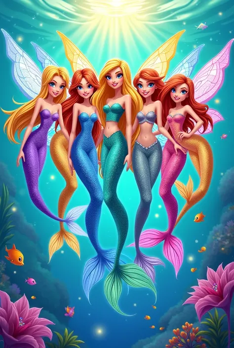 Winx in Sirenix transformation coloring page 