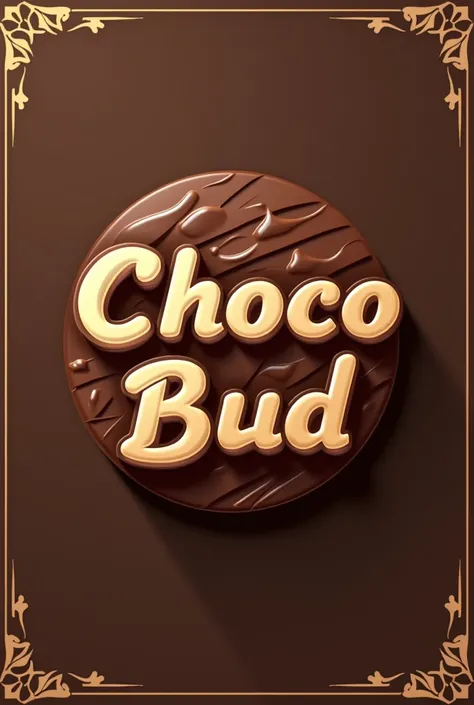 Create a logo with dubai chocolate and name it choco bud without slogan 