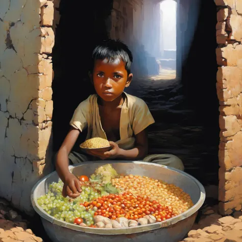 A child hunger in A portal see peopleo utside