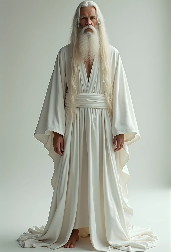 (symmetry),Center,a ((closure)) Portraiture,(Jesus),A very thin white man，Has long hair and a beard,Wearing a white robe,35 mm,Natural skin,Clothing details, 8K texture, 8K, Crazy details, complex details, hyperdetailedVery detailed,Practical,Soft movie li...