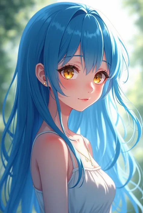 Stunning girl, blue hair, nice pose, {{depth of field}}, extremely detailed girl, illustration, solo, sharp focus, light smile, closed mouth, beautiful detailed eyes, yellow eyes, {{{{{looking at viewer}}}}},{{{{{sharp focus}}}}}, {loli}, {{{{{masterpiece ...