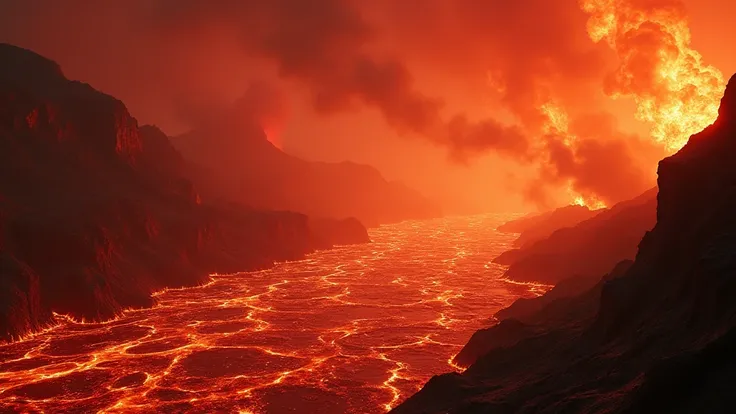 Mythical Land - The hot and roiling lava of the molten pool，Like a long red river，Flowing all the way from the Changgu volcano group，Throwing myself into the embrace of the molten pool of earth fire。
Sulfur and poisonous smoke rise from the magma，The blazi...