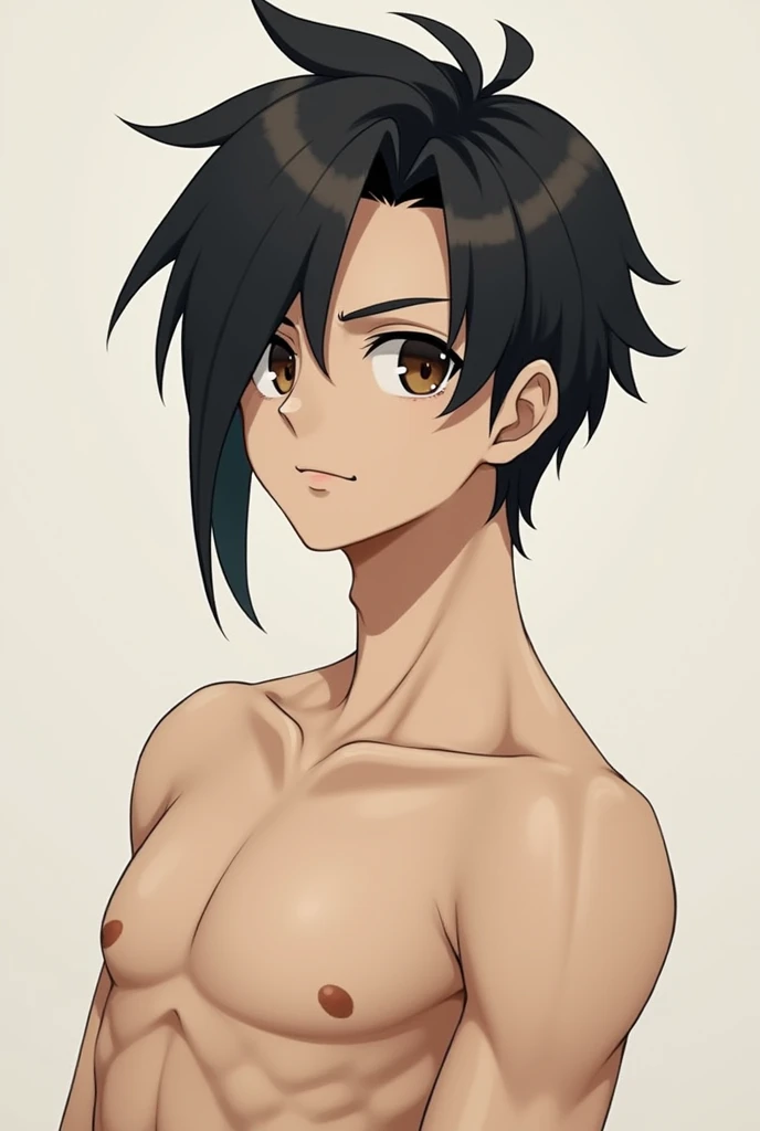 {
  "prompt": "Create a portrait of a character named Akito Yamada. He has a Two Block Cut hairstyle with black hair, the sides and back short while the top is longer and neatly styled, with bangs slightly covering his forehead. His face is oval-shaped wit...