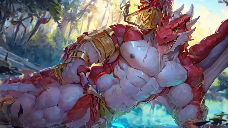 dragon muscular tentacles  ahegao naked