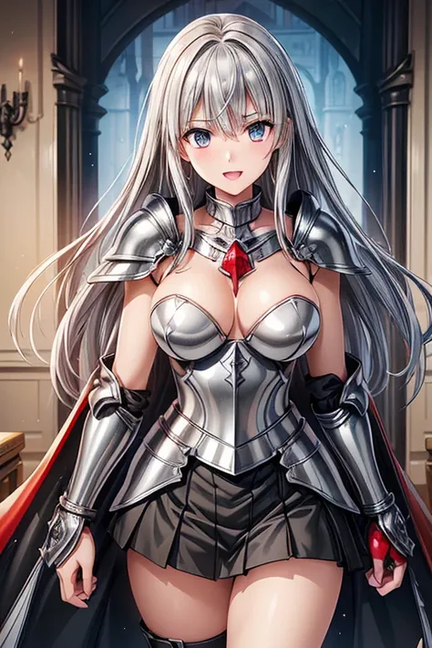 #Basics Girl posing for a photo, animeのcute少女,  ((One Girl)), (((Baby Face:1.7)) + ((cute:1.5)) + (())), 
break 

#Clothing Accessories 
(((Silver and Black)Full Plate Armor:1.2) : ((Red gems embedded in(Silver and Black)breastplate:1.5)) + (Black Gauntlet...