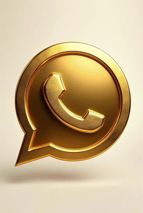 PNG with transparent background of the WhatsApp logo alluding to gold