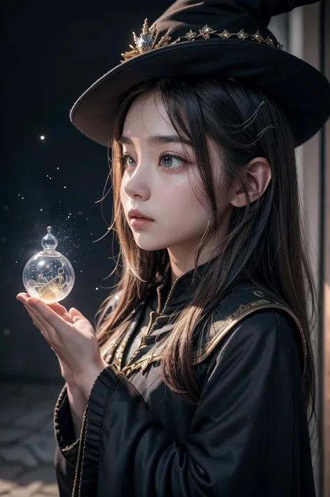 Create a charming and mysterious profile picture for a TikTok channel called "curious mind", focusing on curiosities and interesting facts. The image must feature a fantasy character as the central element., As a faerie, a wizard or a gnome, in a style tha...