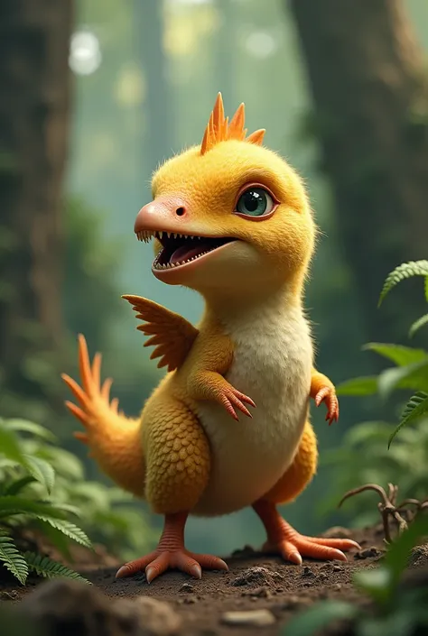 A chick hybrid with a T rex.