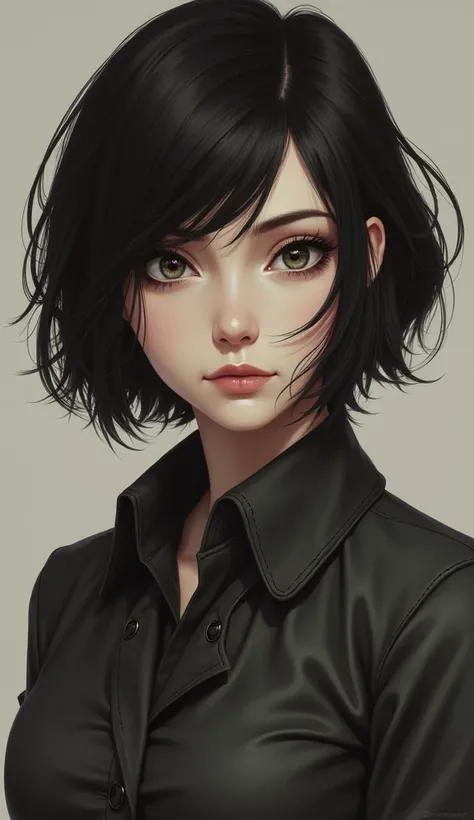 Eveline has sharp features, with short, dark brown hair and keen grey eyes that seem to pierce through lies. She dresses in simple, practical clothing, often in dark colors that allow her to blend into the shadows.