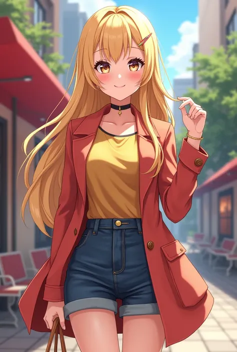 Anime girl She is very feminine, cheerful and loves shopping, she also has very beautiful curves,she have blonde straight hair,she have 2 1m66 
ENFP 2w3
