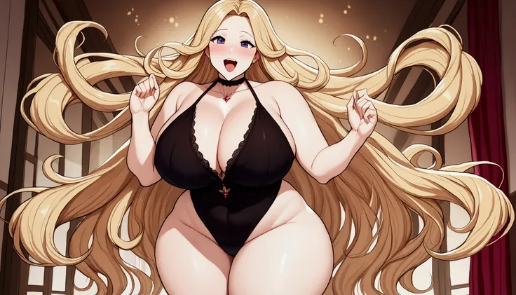 ((plus size girl)), ((bbw)), blonde, ((curvy)), ((mommy)), excited, curly long hair, ((sexy)), lust, hd, high resolution, 4k