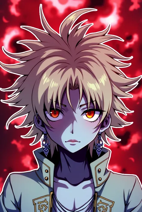 Make an art in this style of the character Kurapika Hunter x Hunter