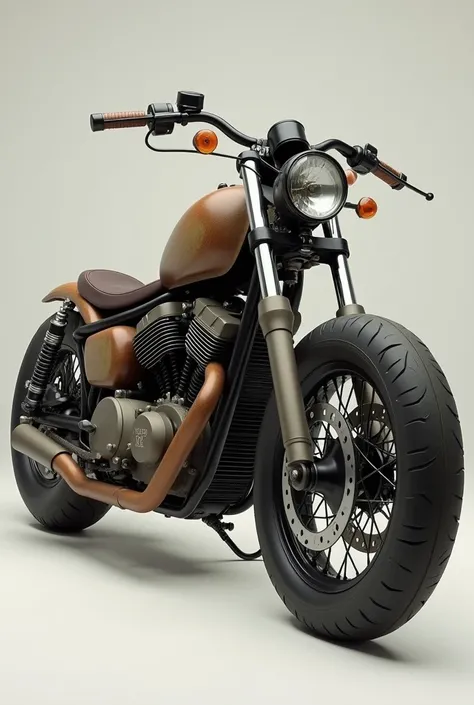 Bobber 
motorcycle 
side view 