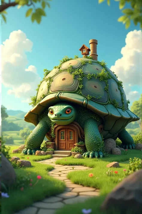 Animation House in a turtle shell