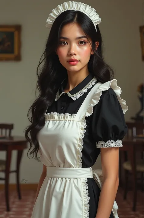 Jessa danica estomo Cacho in maid outfit